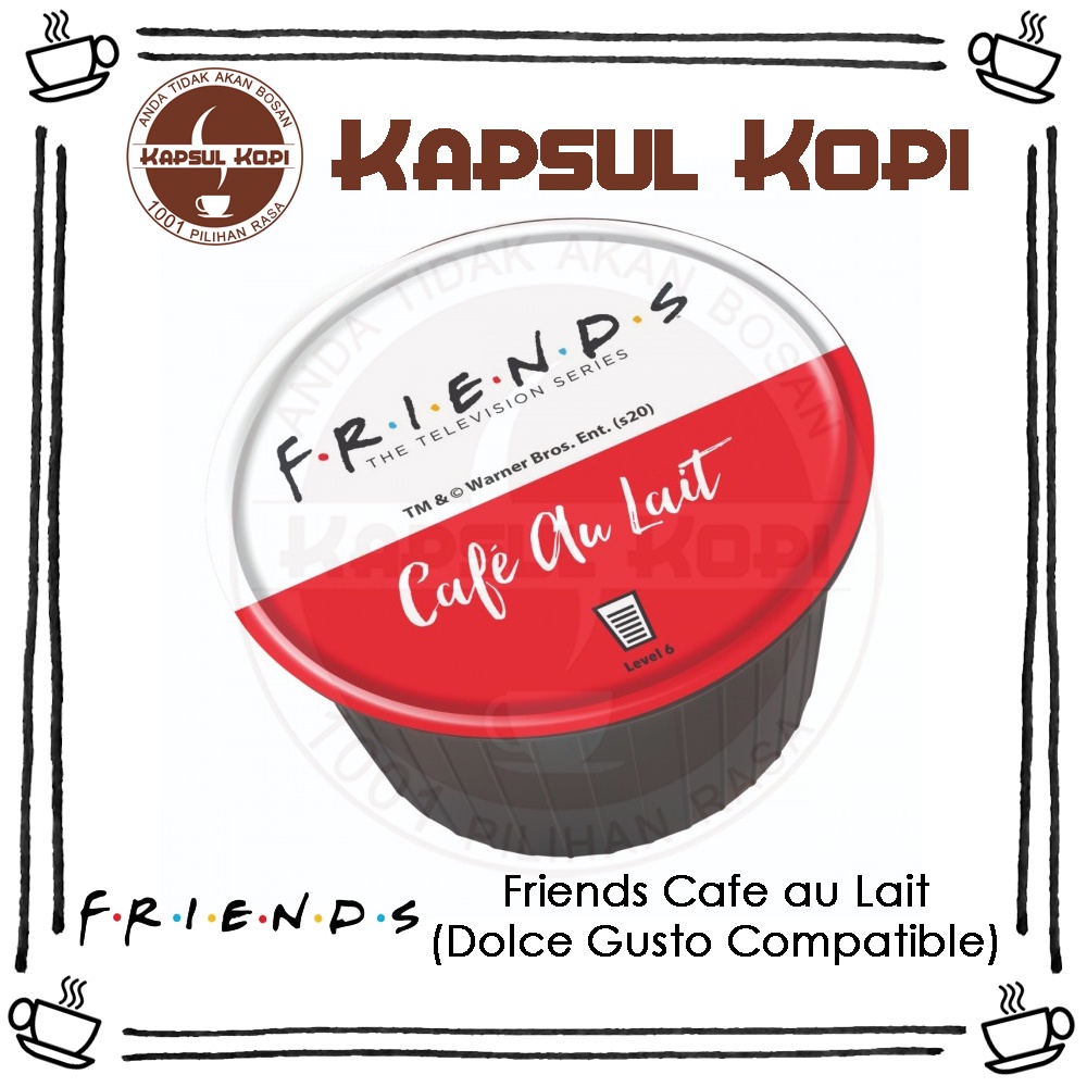 

Ecer Friends Cafe au Lait Kapsul Kopi Nescafe Dolce Gusto Compatible