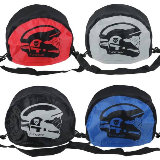 Tas Helm Anti air Cover Helm Waterproof RainCoat Full face Sarung Jas Hujan Helm Funcover