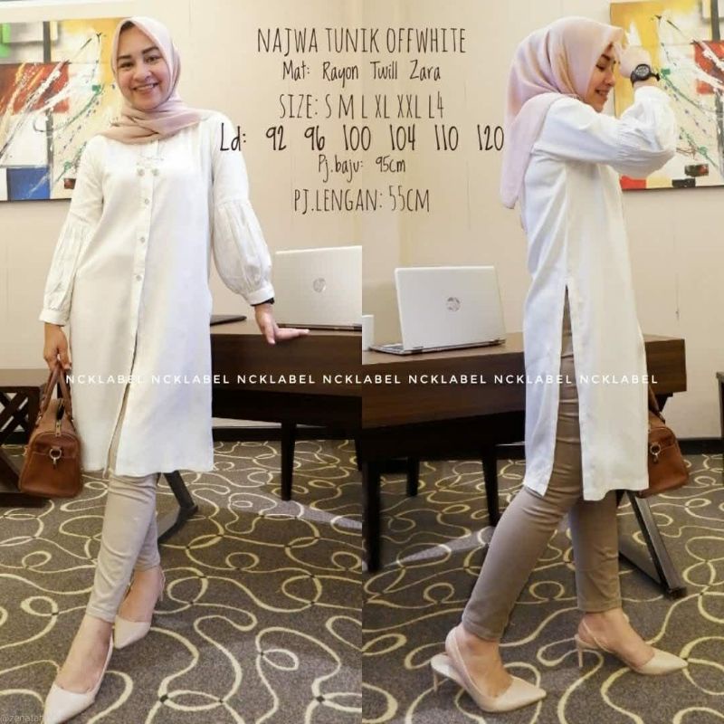 NAJWA TUNIK/ TUNIK RAYON TWILL ZARA