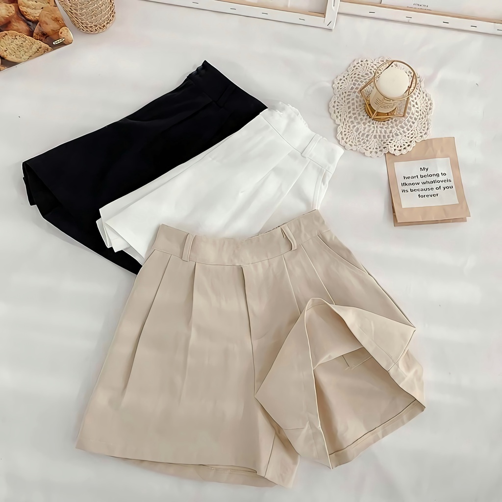 SHORT PANTS CELANA PENDEK WANITA STYLE KOREAN TERBARU - HOTPANTS CELANA SANTAI JUMBO KEKINIAN