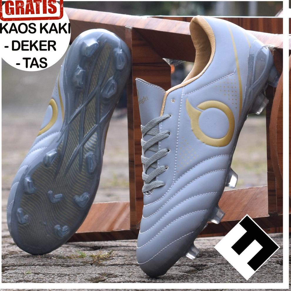 "AOA.19Au22ĸ" Sepatu Bola forte savage in Grey-Black electricity Grade Ori Made In Indo Grey-Black9u