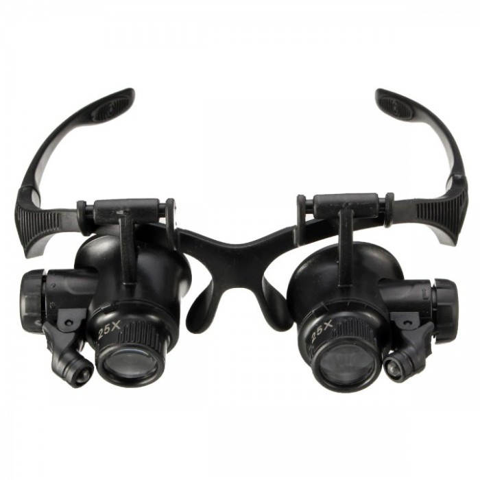 

Magnifier Spectacles Glasses 10x-15x-20x-25x with LED Lamp