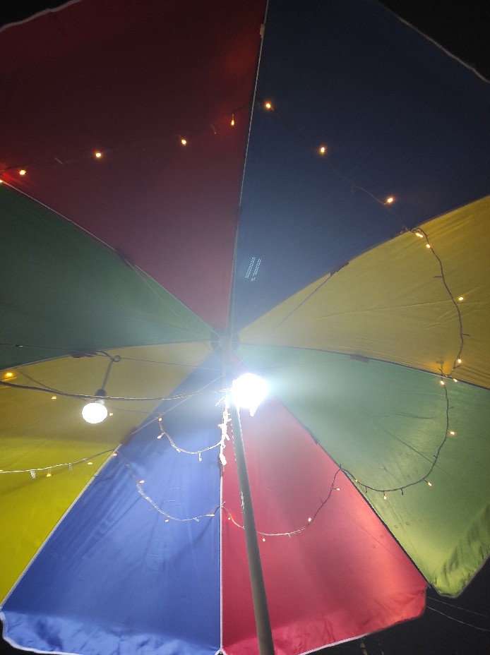 Payung Tenda / Payung Cafe / Payung Pantai Parasol Pelangi 264 Cm ( 52  )