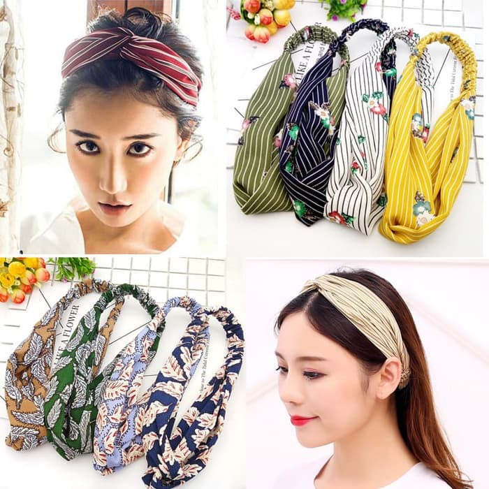 TOKOMUDA COD Bandana Korea Wanita Dewasa Import / Bando Mutiara preal kf61