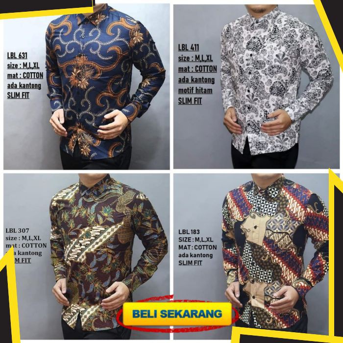 BATIK PRIA SLIM FIT MODERN ELEGAN KEMEJA BATIK PRIA SLIMFIT KATUN PREMIUM MODEL 6 KEMEJA FORMAL COD