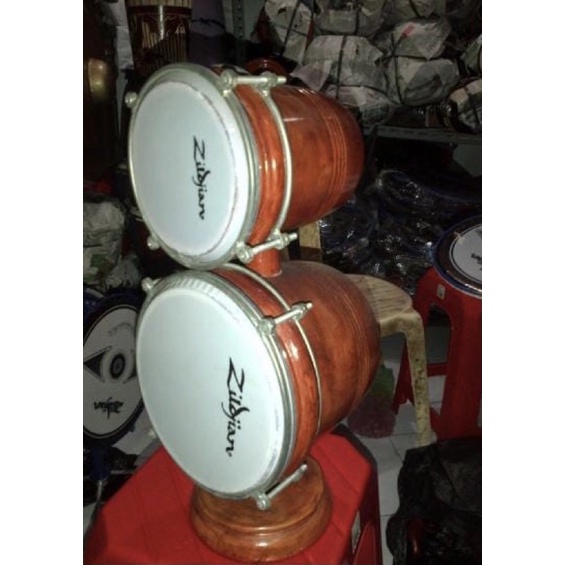 tam tam marawis 8 dan 6 inc kayu mahoni