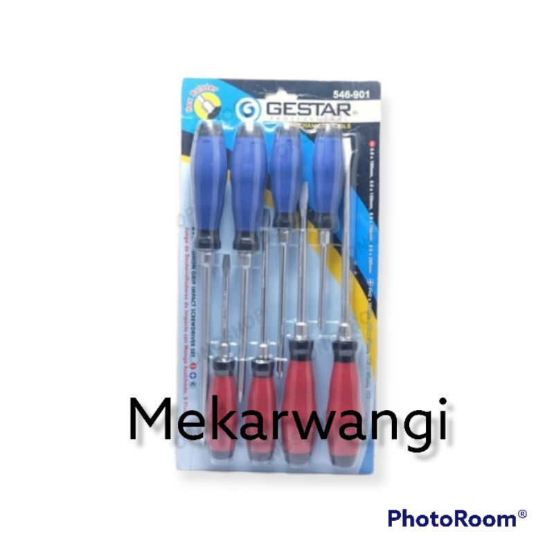 Obeng Ketok Gagang Karet Set 8 Pcs Gestar 546-901