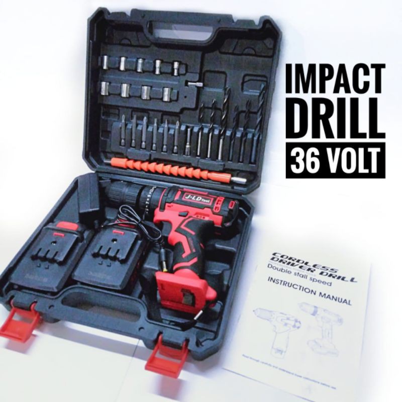 Bor batre jld 36volt impact drill