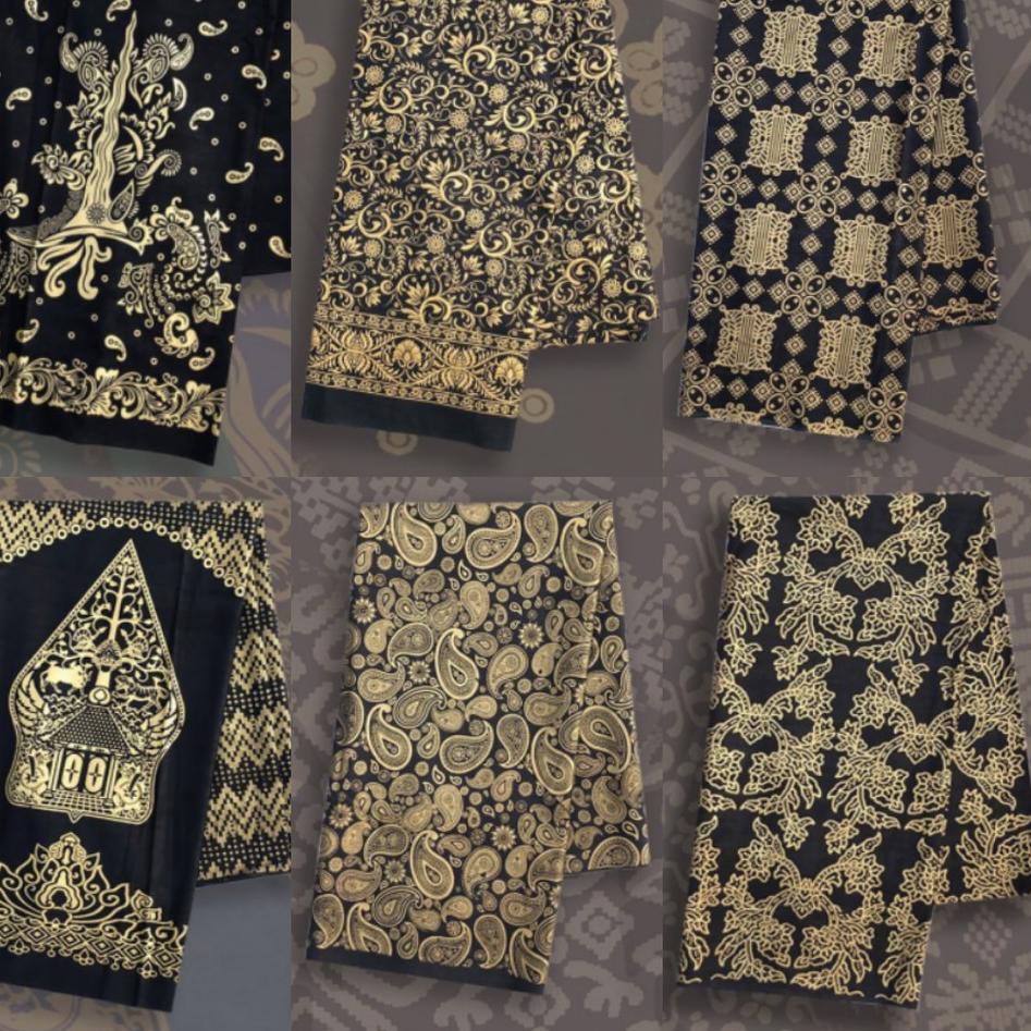 kain batik prada gold panjang - kain batik fashion - kain batik kebaya wisuda sergaman {AOA.27Jn22ĸ}