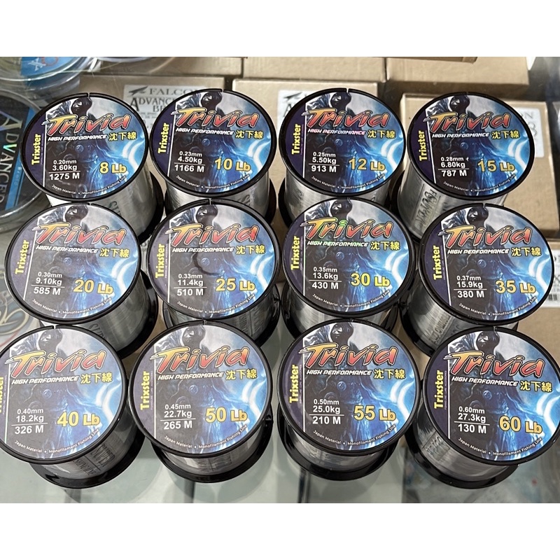 Senar Trixter Trivia 1/4 spool warna clear murah berkualitas