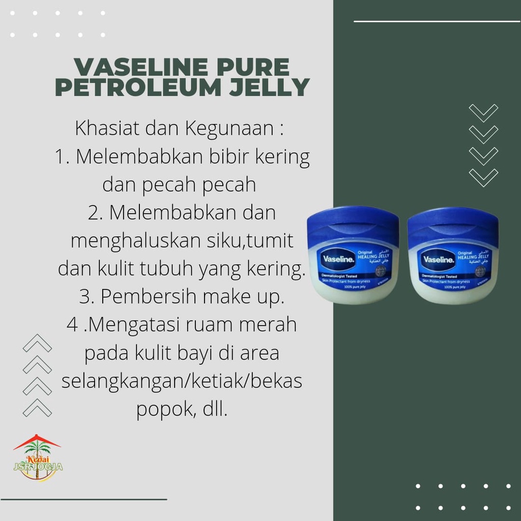 original vaseline pure petroleum jelly 50 ml