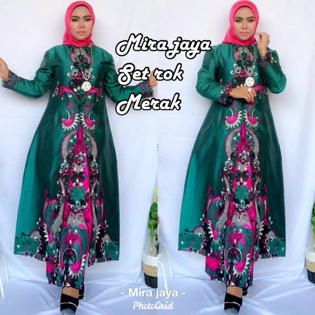 Setelan Kebaya Bordiran Mira Jaya Baju Kondangan Bordiran Kebaya Abaya Modern Bordiran Mewah