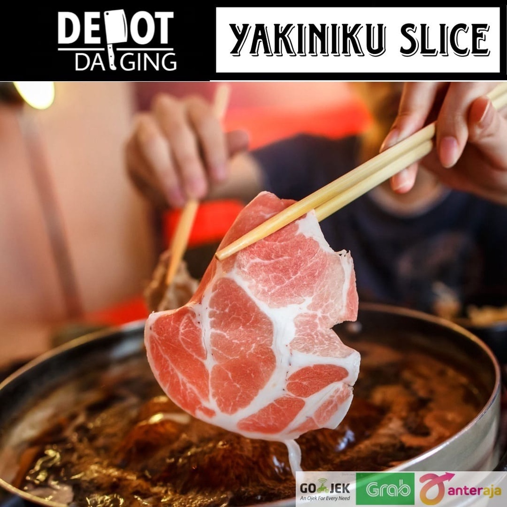 

JOM 300gr Babi - YAKINIKU Slice - Daging Babi Segar