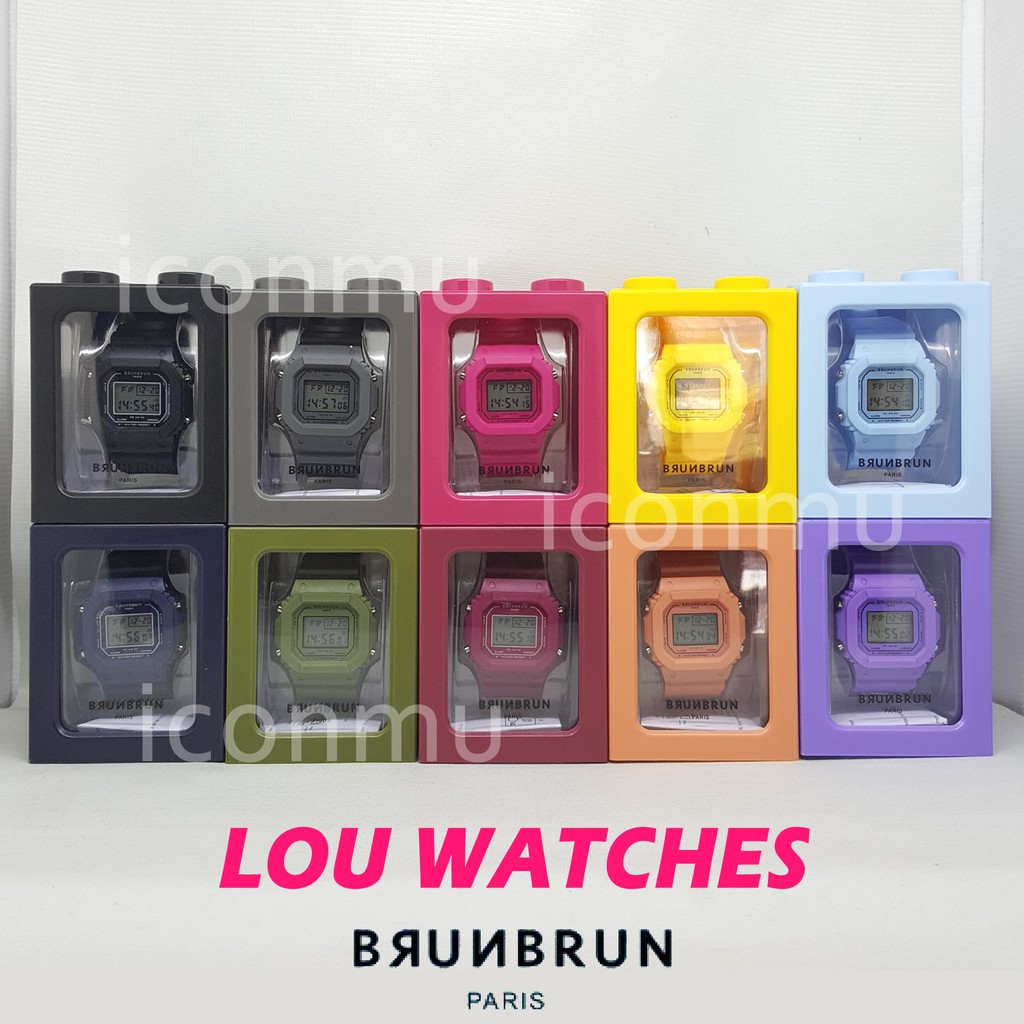 Promo BrunBrun Paris Jam Tangan Digital Bahan Karet Silikon Seri LOU