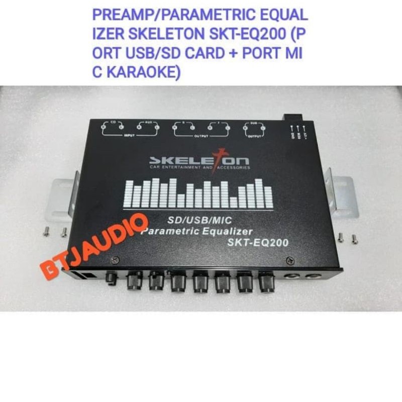 PREAMP/PARAMETRIC EQUALIZER MOBIL ,SKELETON (PORT USB,SD,MIC KARAOKE)