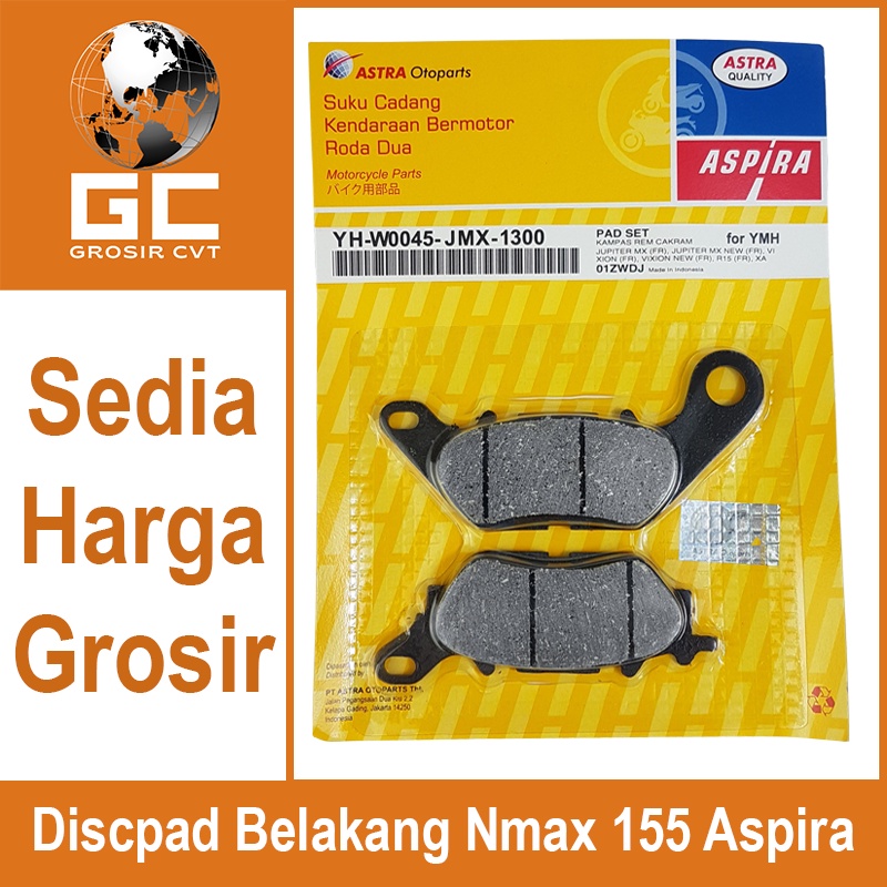 Aspira Kampas Rem Discpad Belakang Yamaha NMAX 155 YH-W0045-JMX-1300