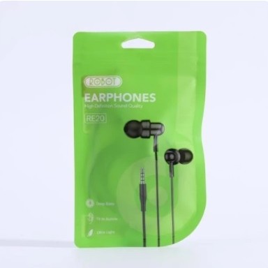 HEADSET / HANDSFREE / EARPHONE HF ROBOT RE20 SEMI IN EAR BUDS SUPER BASS