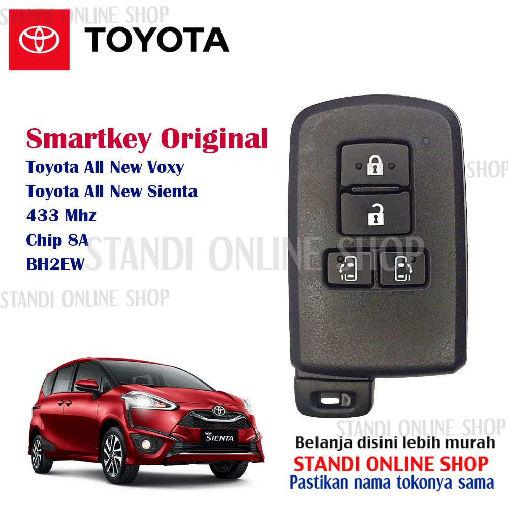 Remote Set Kunci Smartkey Toyota New Sienta Tipe Q Original
