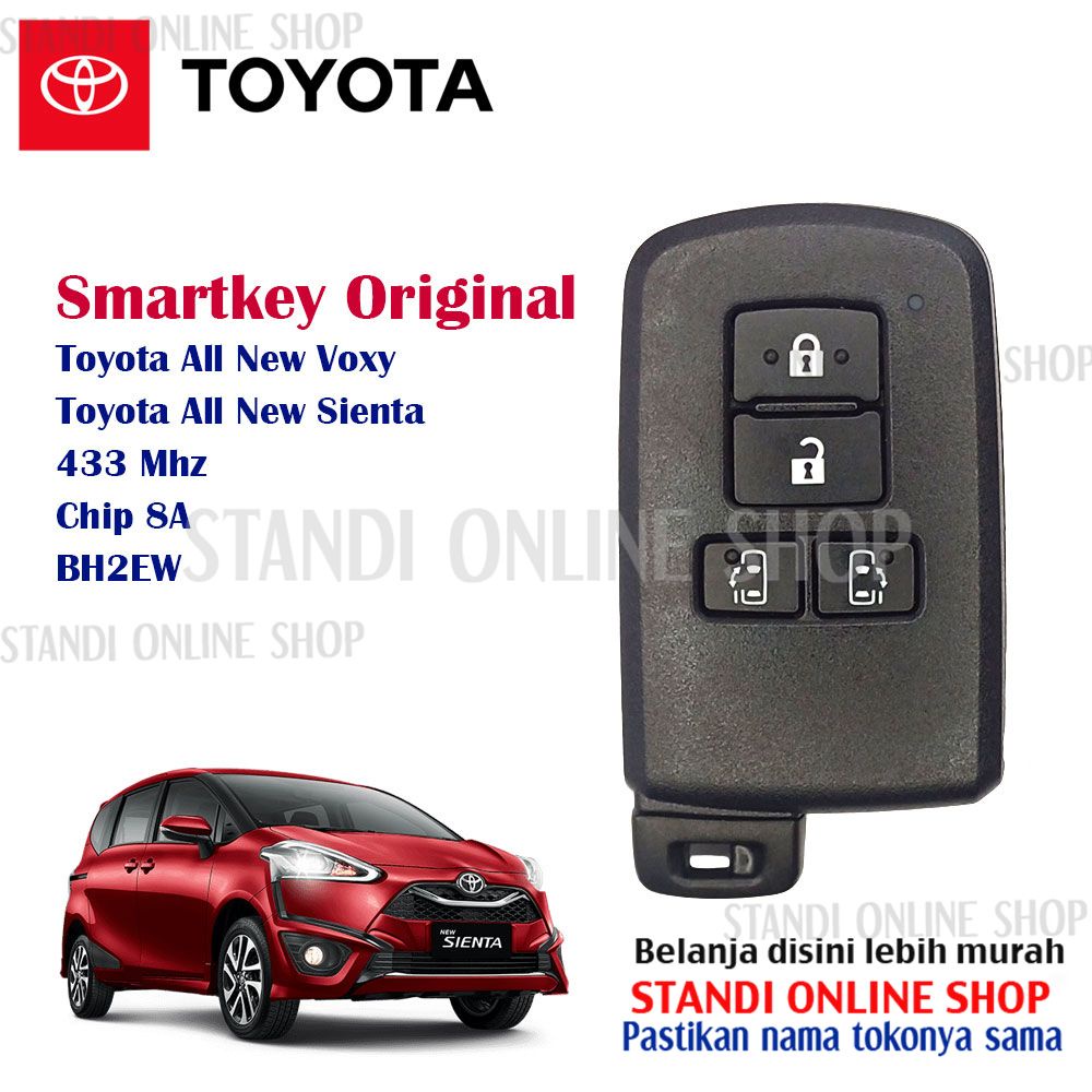 Remote Set Kunci Smartkey Toyota New Sienta Tipe Q Original