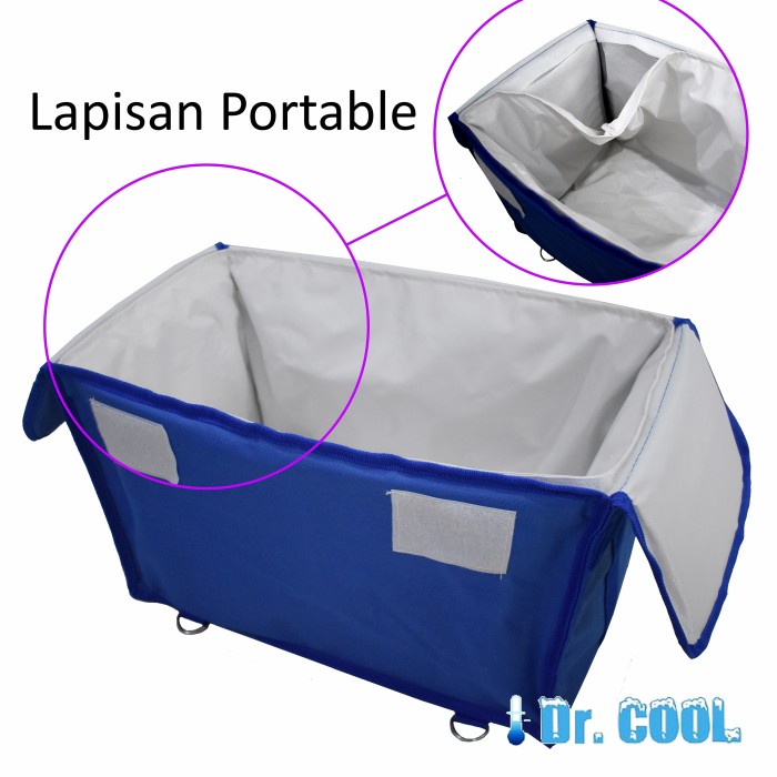 Dr Cool 40x22x25cm 22L Tas Travel Fiber Multi Fungsi Premium Small Portable Thermal Cooler Bag Kurir Delivery Makanan Gofood Gosend Pendingin Penyimpan Es jaga suhu Bekal makanan