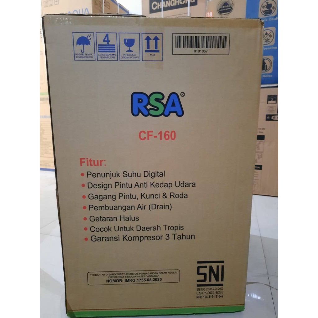 RSA CHEST FREEZER CF 160 BOX 144L LEMARI PEMBEKU 144 LITER