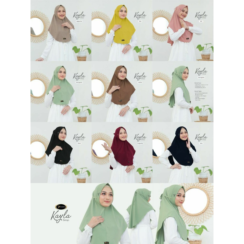 Hijab Instan Bergo KAYLA  SERI 1 ori Yessana