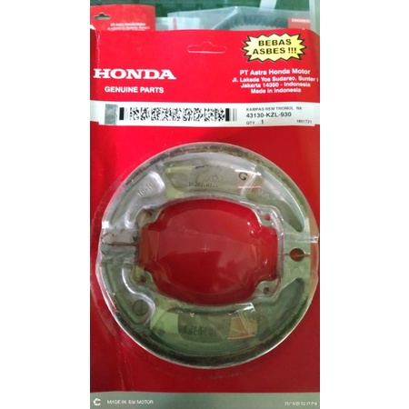 Kampas Rem belakang ORI (Beat,vario,scoopy)
