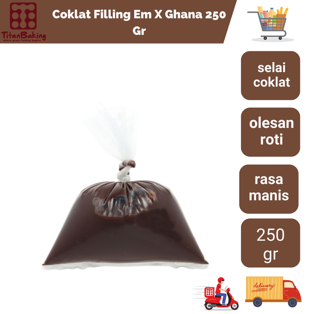 

Coklat Filling Elmer X Ghana 250 gram Selai Coklat
