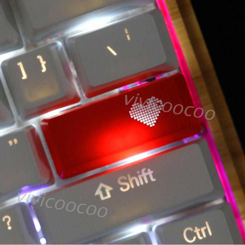 ENTER Vivi Keycap Keyboard Mekanik Motif Hati Warna Merah Untuk Pc/Komputer/Notebook