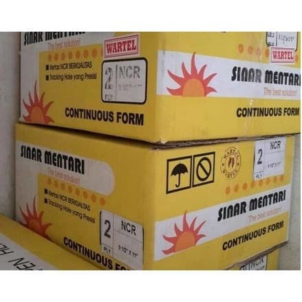 

2 Ply : 4 Wartel Kertas Continuous Form Sinar Mentariku 9 1/2 x 11
