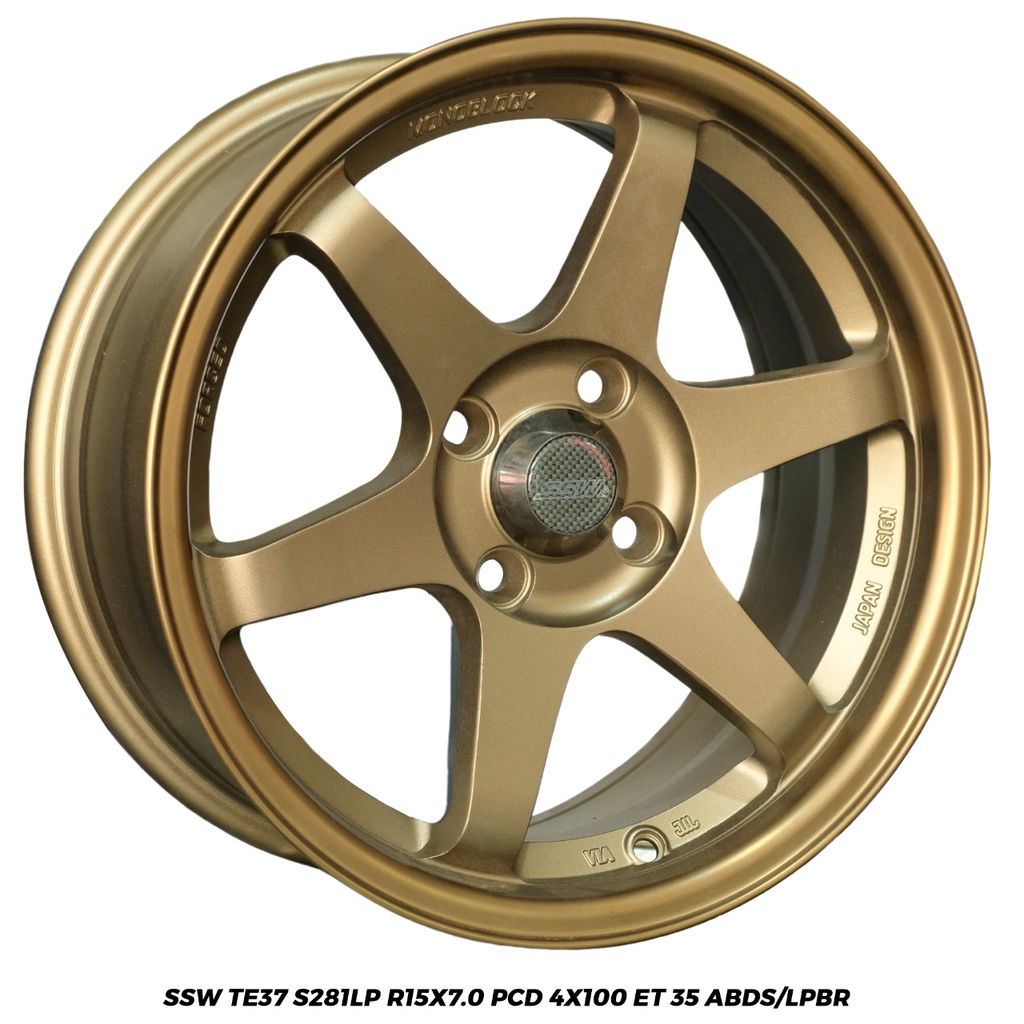 Velg Mobil SSW TE37 S281LP Ring 15X7.0 Pcd 4X100 +35 Bronze