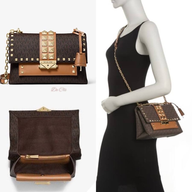 MK Cece Medium Chain Shoulder Brow/Acorn