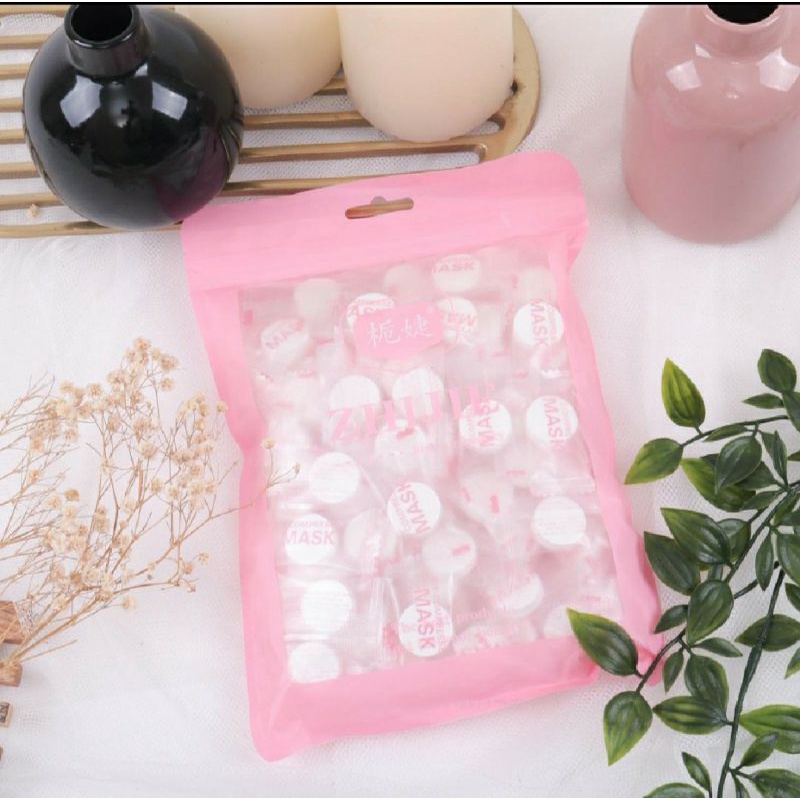 Compressed Mask Paper Masker Tablet DIY Compressed Mask Masker Wajah Mengembang Masker Kompres