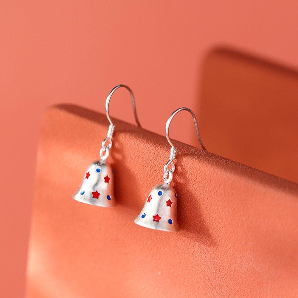 Mxbeauty Anting Wanita Lucu Fashion Perhiasan Lonceng Pohon Natal Tanduk Rusa Zirkon Menjuntai Earrings