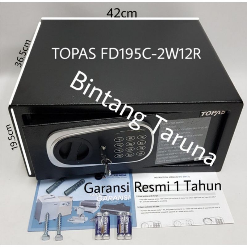 Brangkas Topas FD195C-2W12 Safe Box TOPAS FD195 Brankas Digital Topas