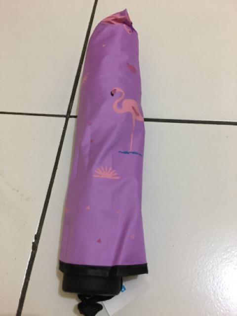 Payung Lipat Flamingo Bunga Cantik . Folded Umbrella Lucu Unik Anti Uv