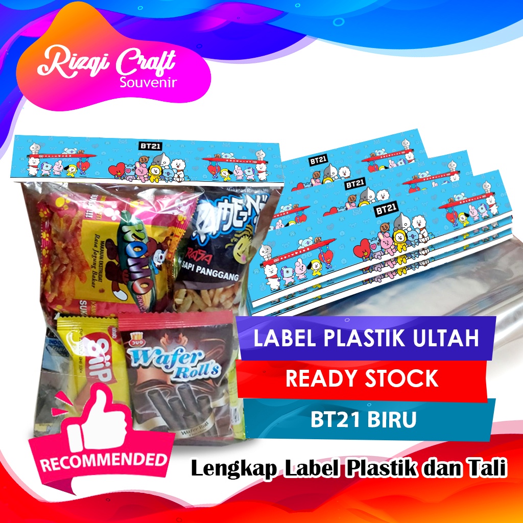

[Ready ] BT21 Tas Label Snack Plastik Ulang Tahun