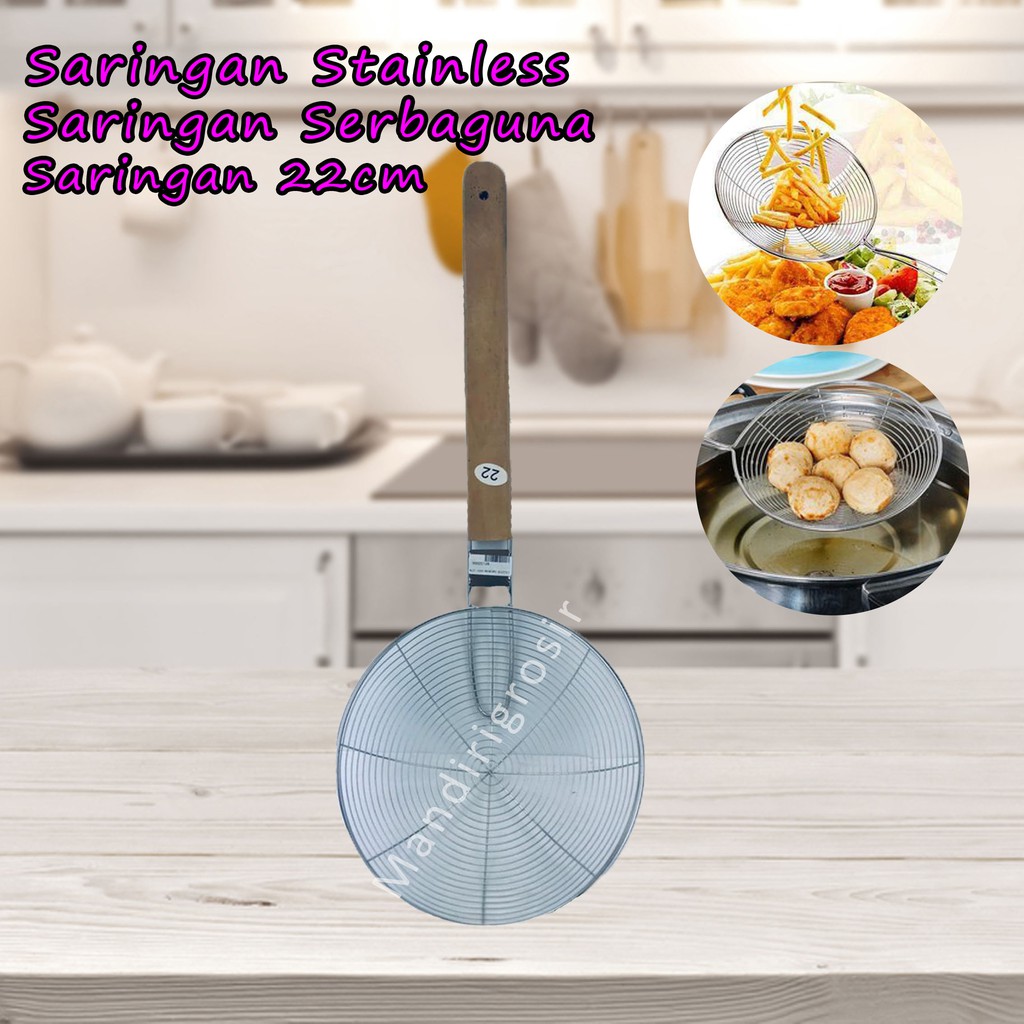 Saringan Stainless *Saringan * Saringan Serbaguna * 22cm