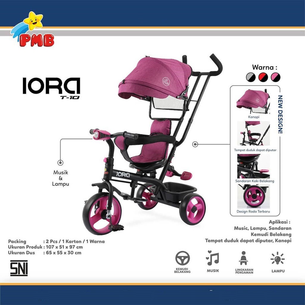 PMB IORA T10 Sepeda Roda Tiga