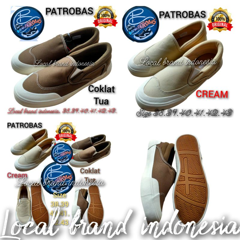 PATROBAS/SEPATU PATROBAS ORIGINAL SLIP ON TERLARIS
