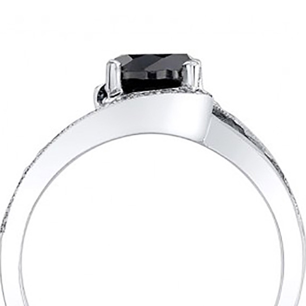 Hu Hu Hu Hu Hu Alat Bantu Pasang Kacamata♡ Cincin Bentuk Geometris Bahan Cubic Zirconia Warna Hitam Untuk Pernikahan