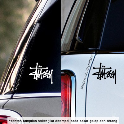 Stiker Stussy Logo Cutting Sticker Mobil Motor