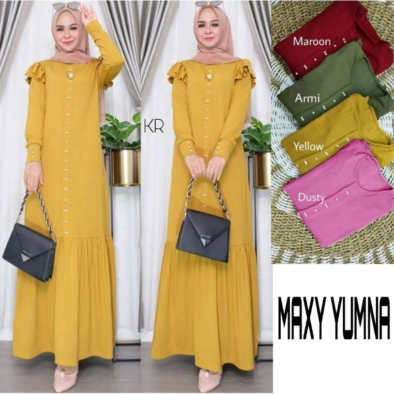 MAXY YUMNA DUYUNG MUTIARA, MOSCREPE, GAMIS, HIJAB, MUSLIM, DRESS