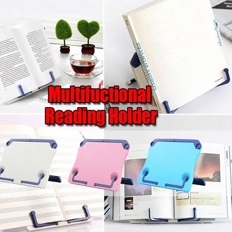 

☋ Protable Pegangan Buku Majalah Berdiri Book Stand Reading Holder Organizer Rak Tempat Buku ♝