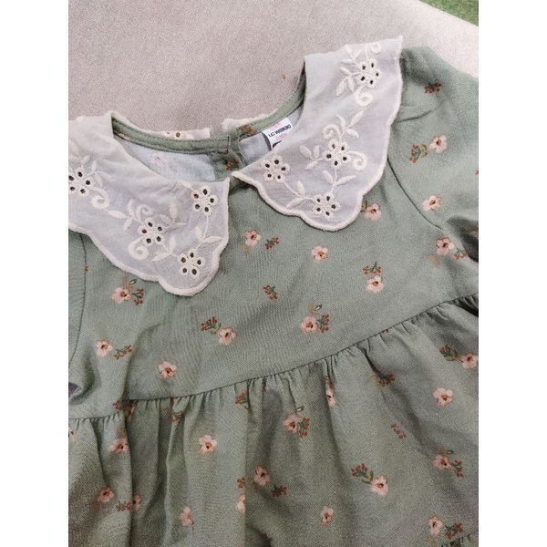 lc waikiki tunik dresa sage green size 1.5y dan 5y, bukan mothercare zara hnm dress