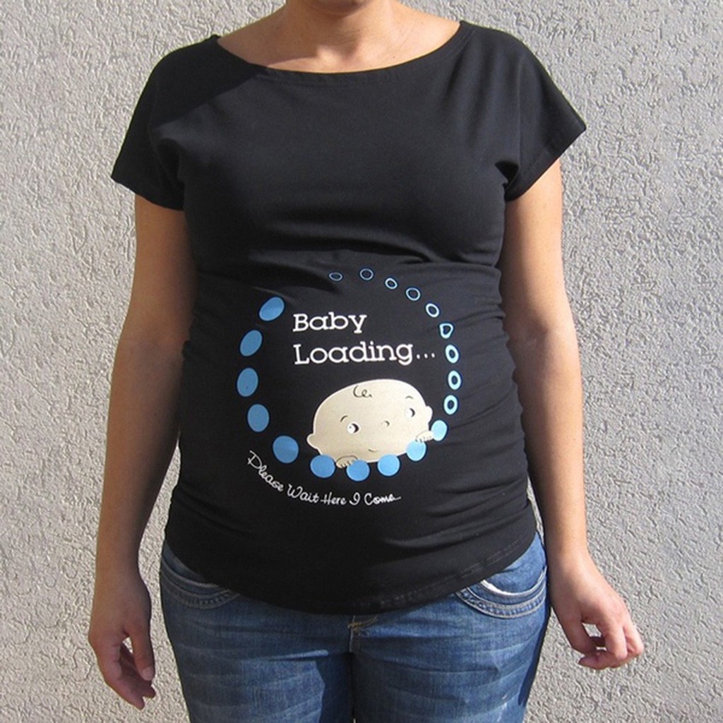 Kaos T Shirt Dengan Motif Print Lucu Untuk Ibu Hamil Shopee