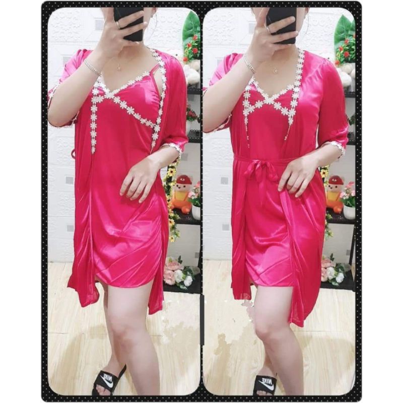 Lover Fashion Kimono Lingerie Renda Luar Dalam( Jumbo XL )-Fanta
