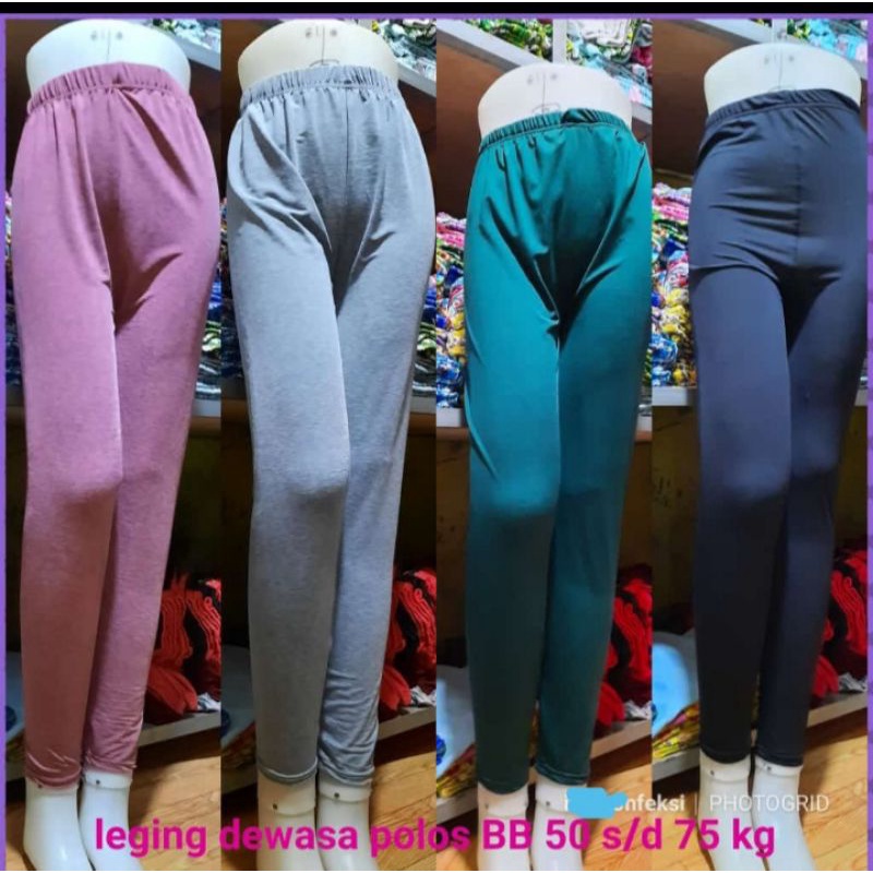 PROMO!! LEGING BASIC POLOS DEWASA PANJANG/ DAILY LEGGING standart - jumbo