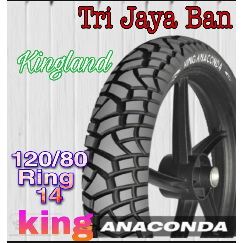 Ban Kingland King Anaconda 120 /80-14 Tubeless. Dual Purpose.. Ban Blkg PCX