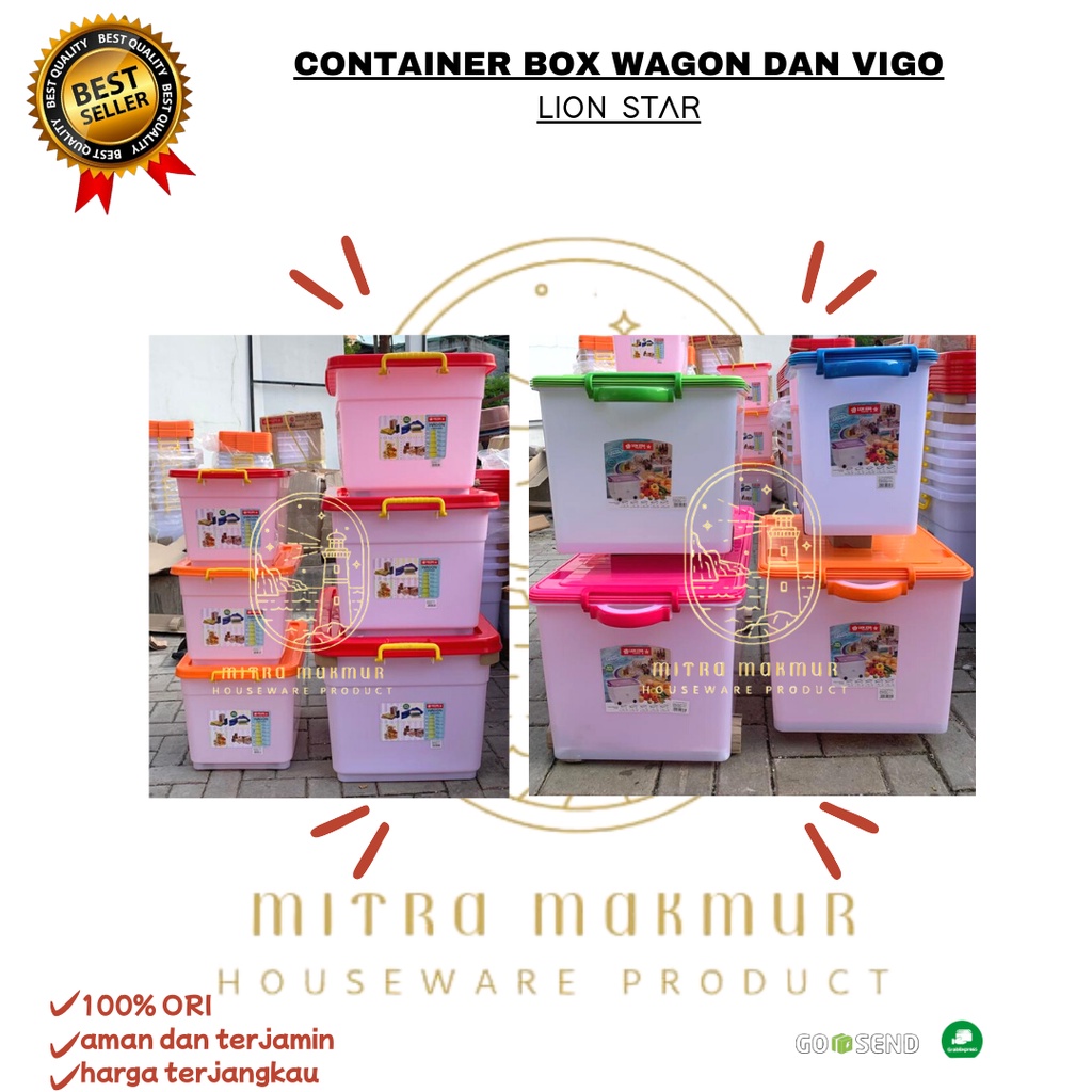 LION STAR - CONTAINER BOX WAGON - VIGO LION STAR 25 - 30 - 40 - 43 - 50 - 72 - 82- 100 - 125 L / BOX PENYIMPANAN